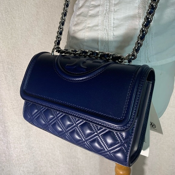 NEW Tory Burch Fleming Royal Navy Small Convertible Crossbody Bag/Shoulder Bag - Picture 16 of 16